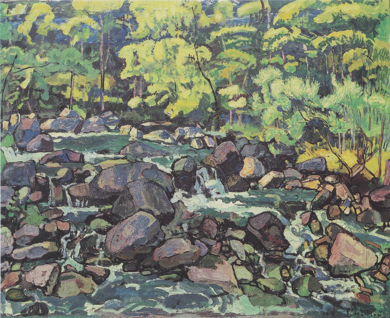 Forest Stream near Champéry by Ferdinand Hodler
