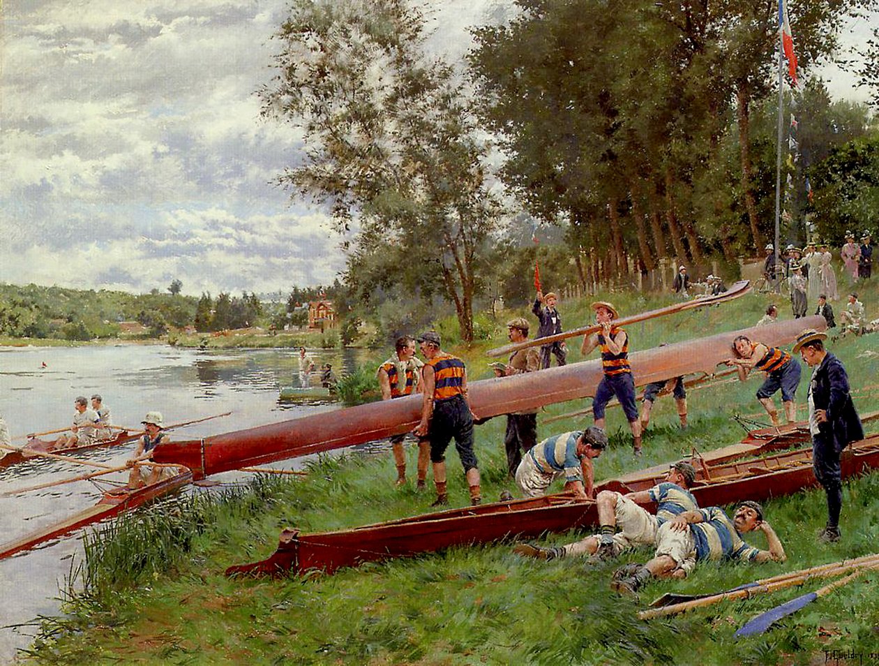 Canoeing on the Marne, 1899 by Ferdinand Joseph Guildry