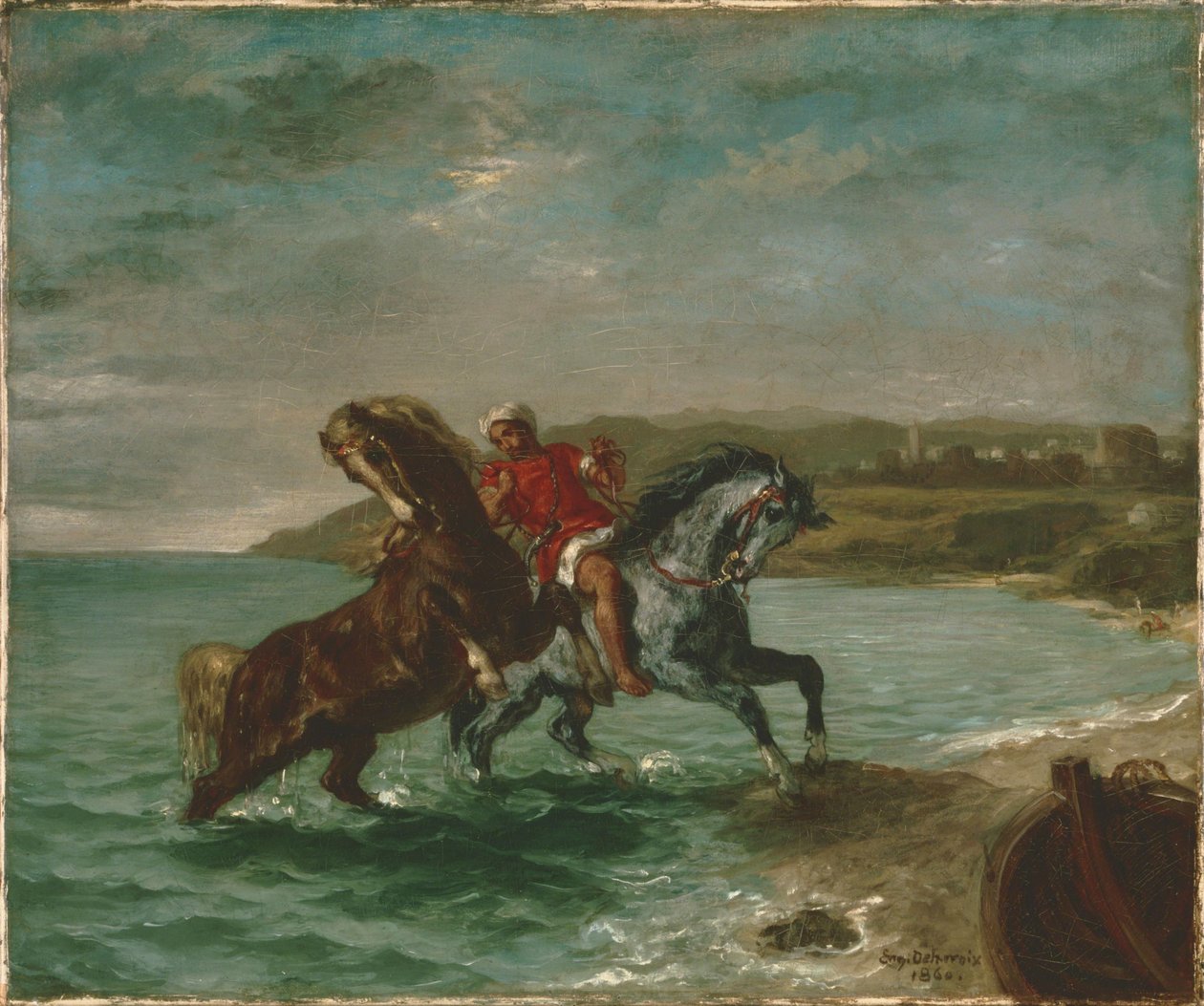 Horses Coming Out of the Sea by Ferdinand Victor Eugene Delacroix