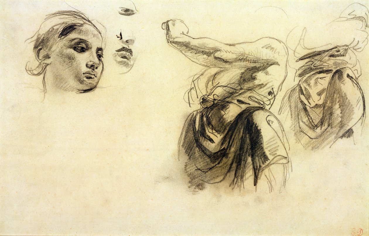 Figure Studies by Ferdinand Victor Eugene Delacroix