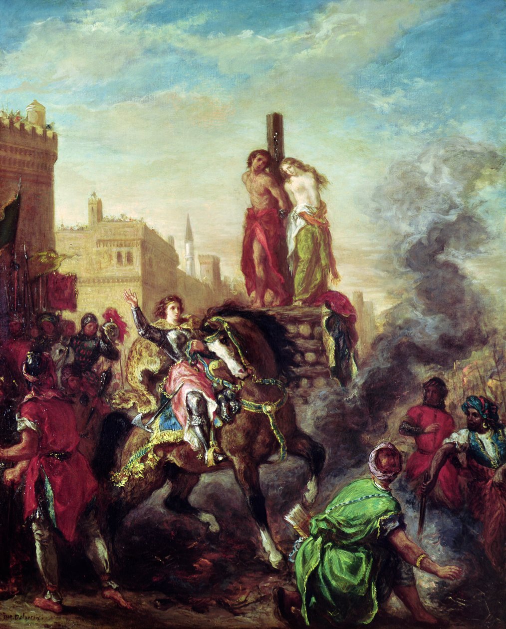 Olinda and Sophronia on the Pyre, from 