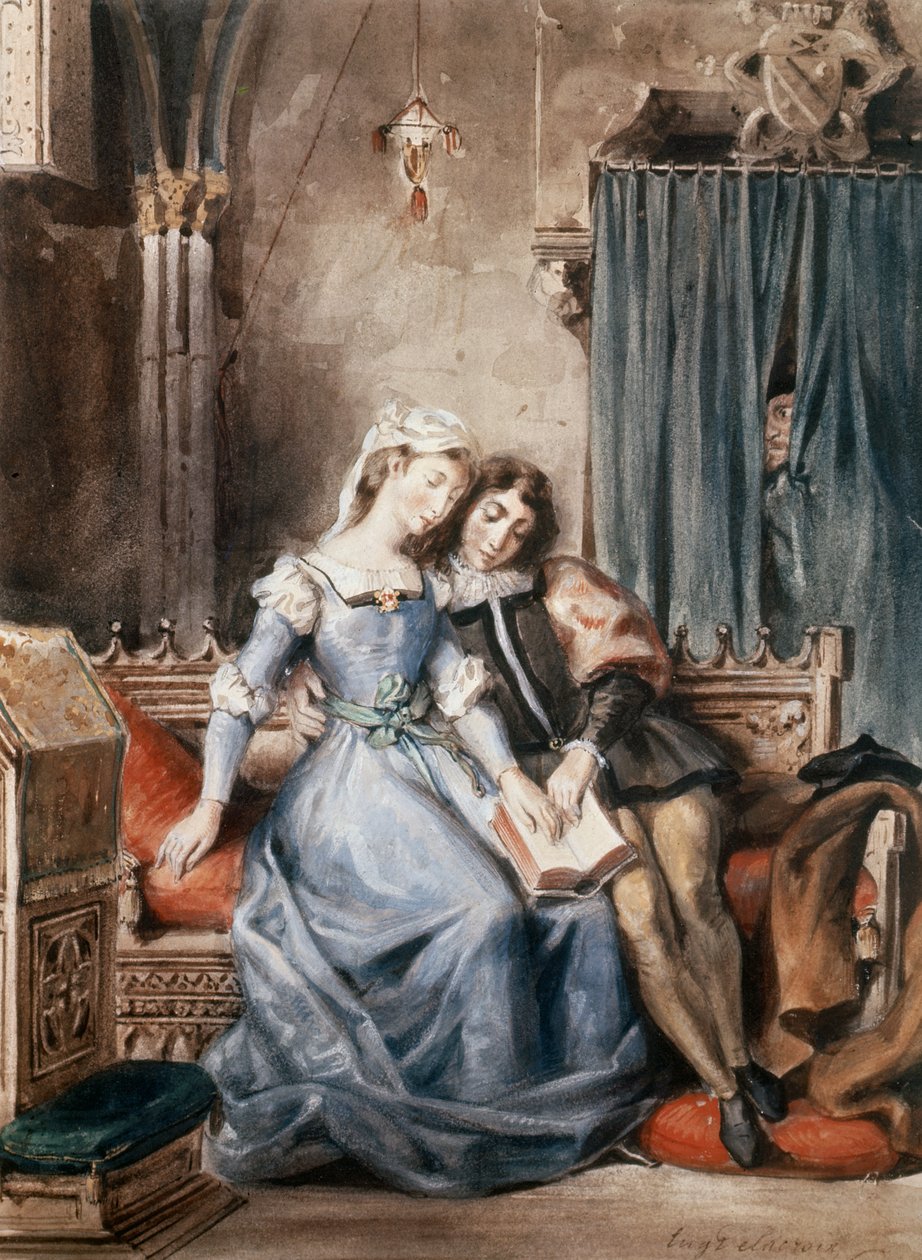 Paolo Malatesta and Francesca da Rimini by Ferdinand Victor Eugene Delacroix