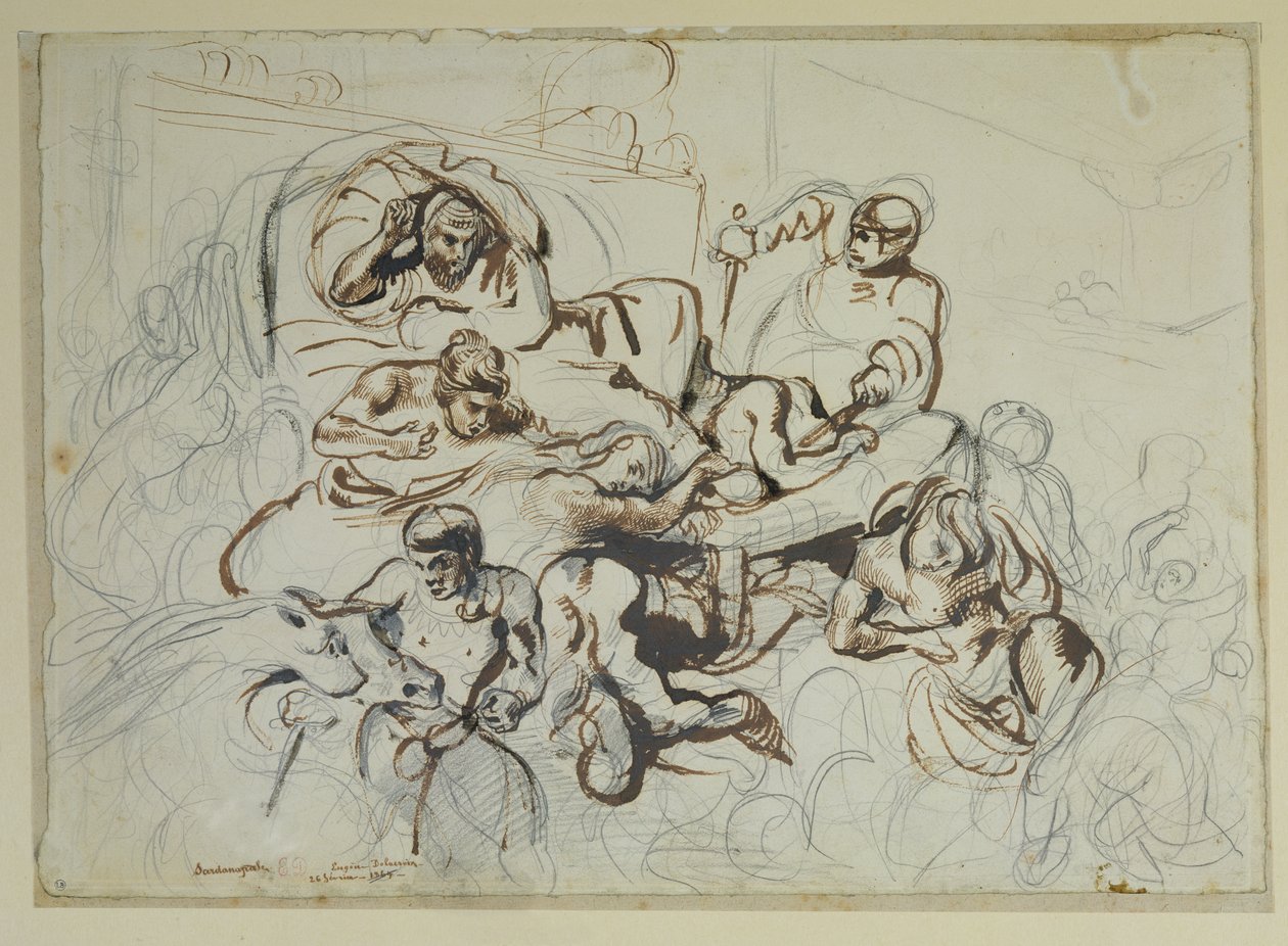 Study for the Death of Sardanapalus, 1864 by Ferdinand Victor Eugene Delacroix