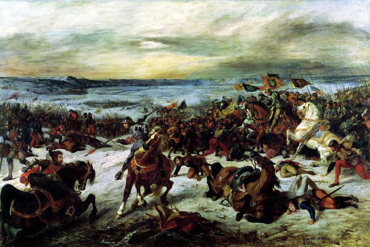 The Death of Charles the Bold at the Battle of Nancy, 5th January 1477 by Ferdinand Victor Eugene Delacroix