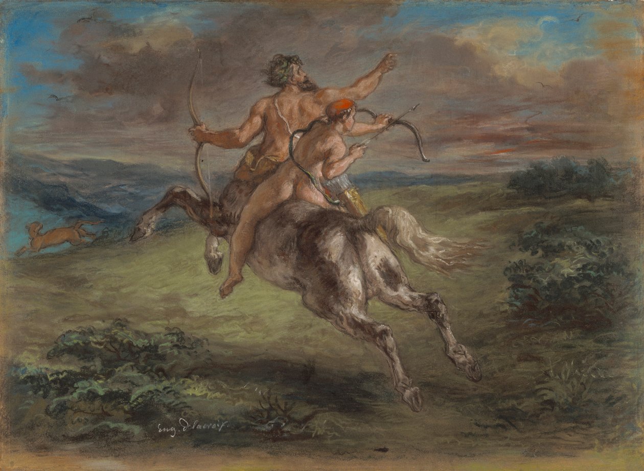 The Education of Achilles by Ferdinand Victor Eugene Delacroix