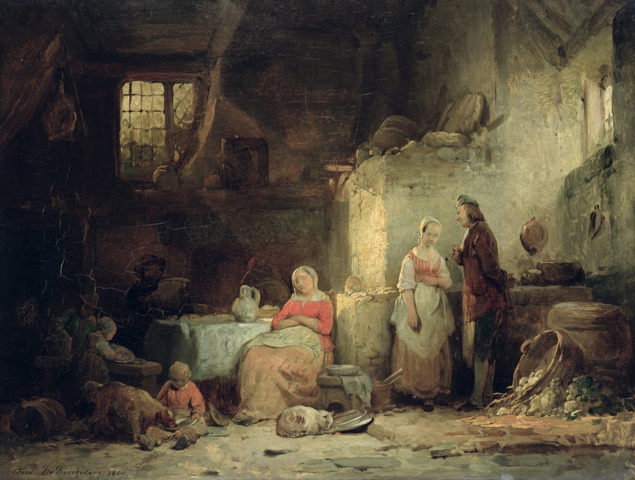 Conversation After the Meal, 1840 by Ferdinand de Braekeleer