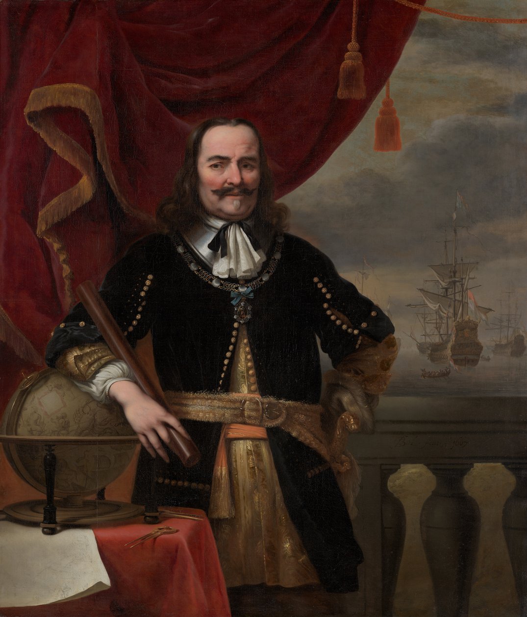Portrait of Michiel de Ruyter (1607-1676) by Ferdinand Bol