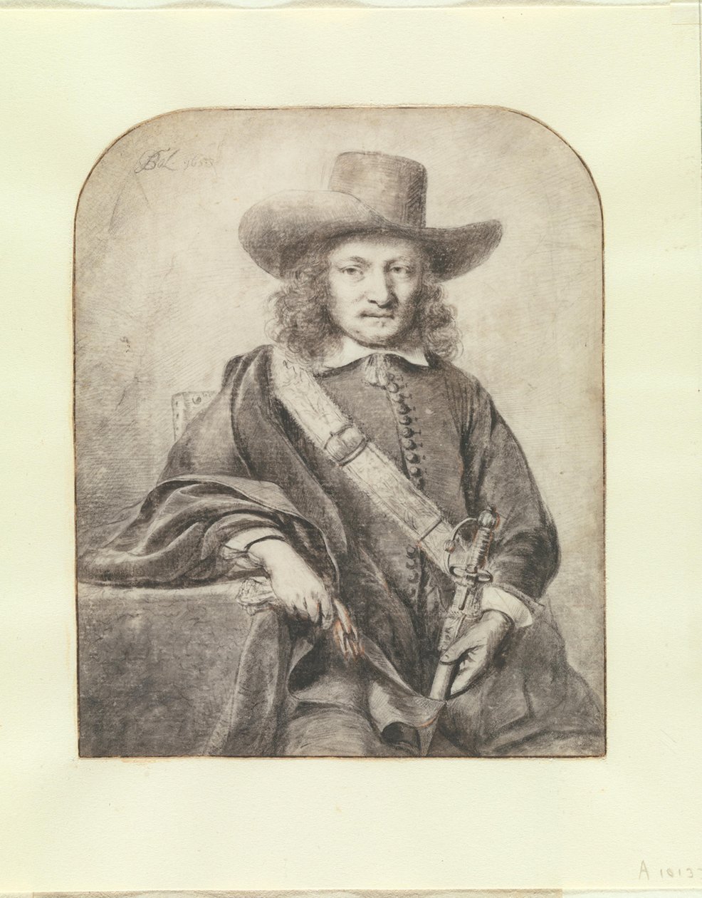 Portrait of an officer from Gouda by Ferdinand Bol