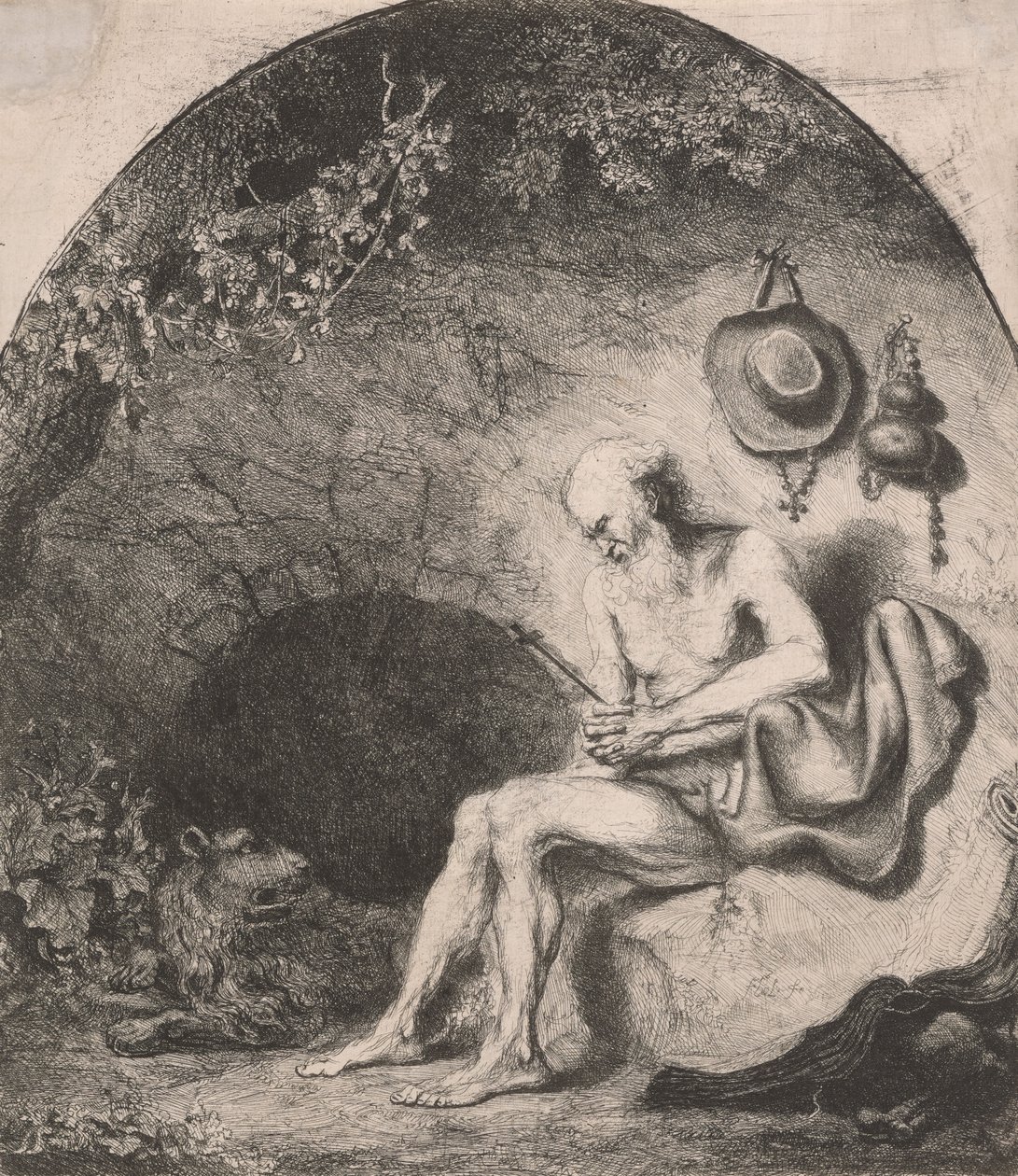 St. Jerome in the Cave by Ferdinand Bol