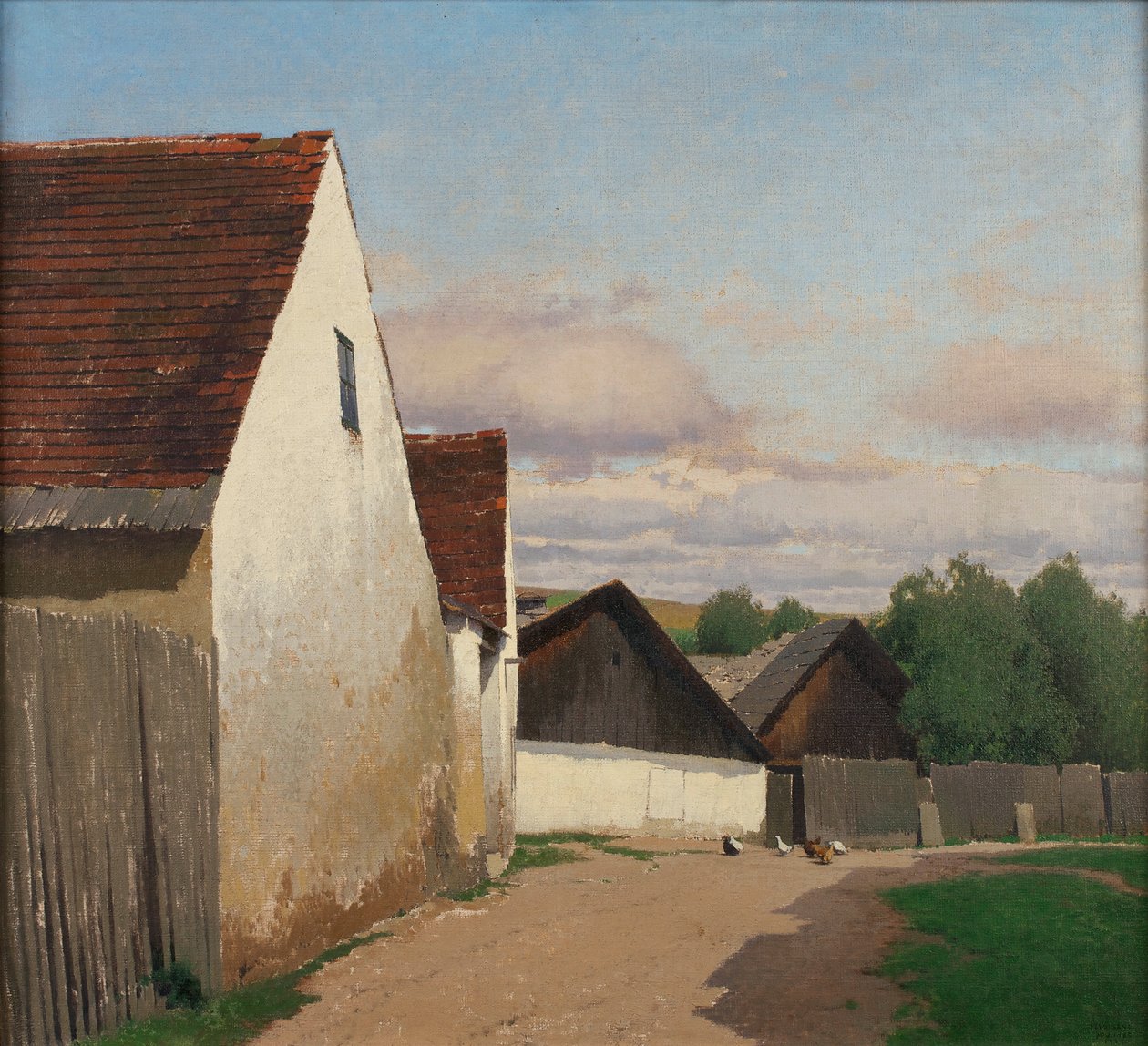 Old Houses in Gaudenzdorf by Ferdinand Brunner