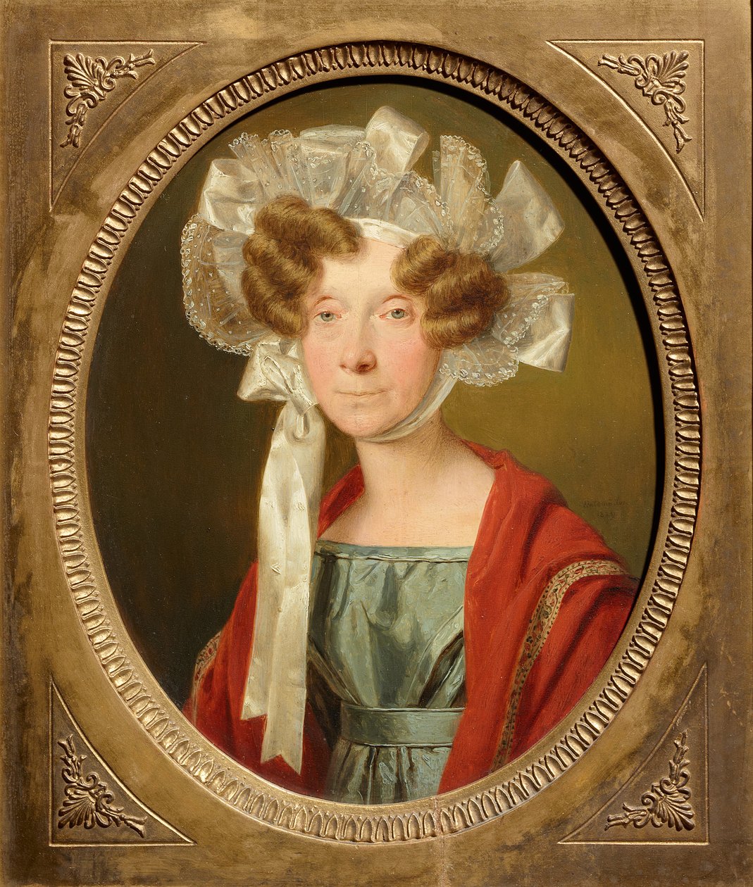 Portrait of a Lady with Lace Cap by Ferdinand Georg Waldmüller