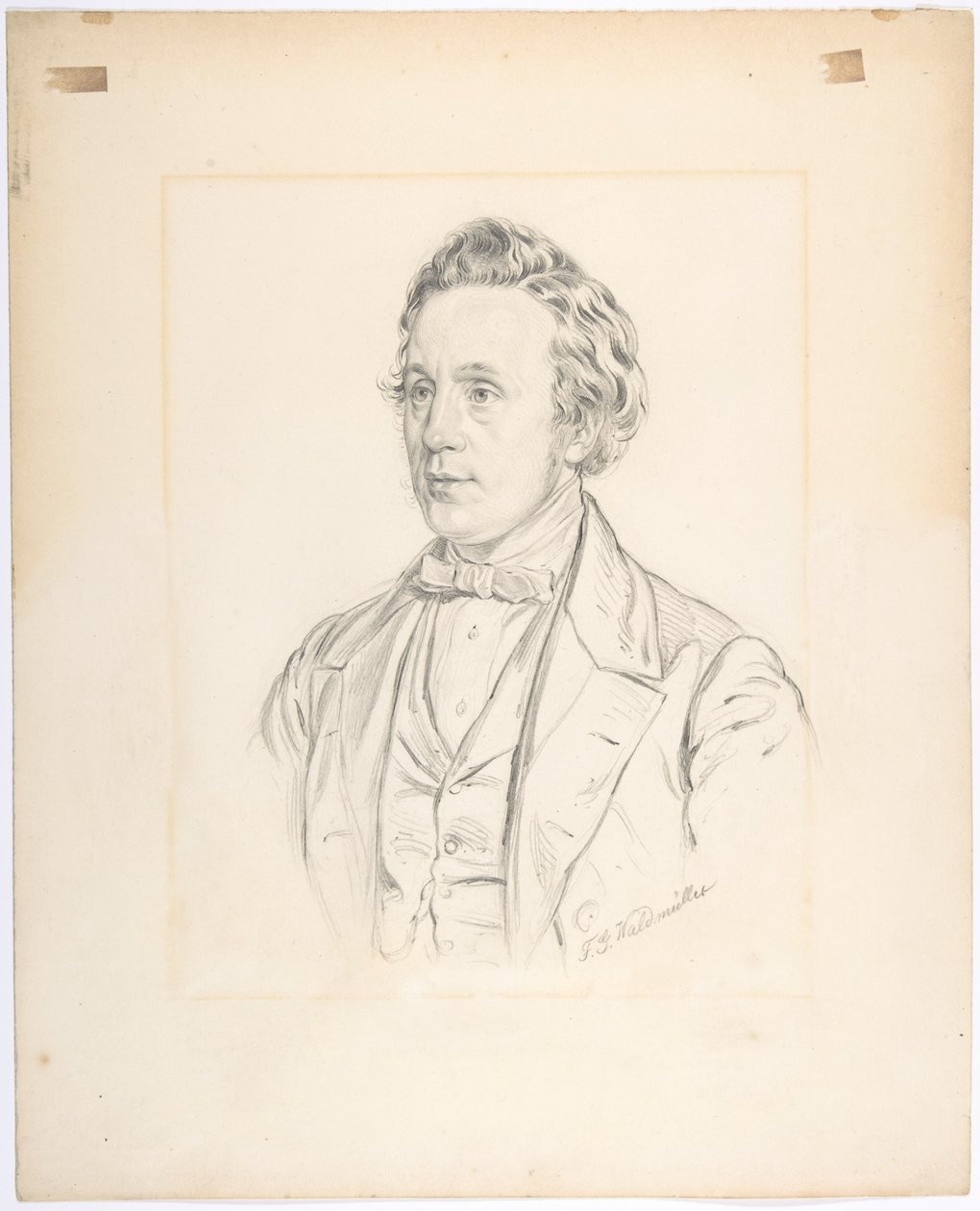 Portrait of Franz Jauner (Vienna 1832-1900 Vienna), Theater Director and Actor in Vienna by Ferdinand Georg Waldmüller