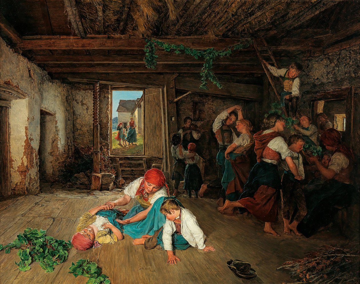 Preparing the Celebration of the Wine Harvest by Ferdinand Georg Waldmuller