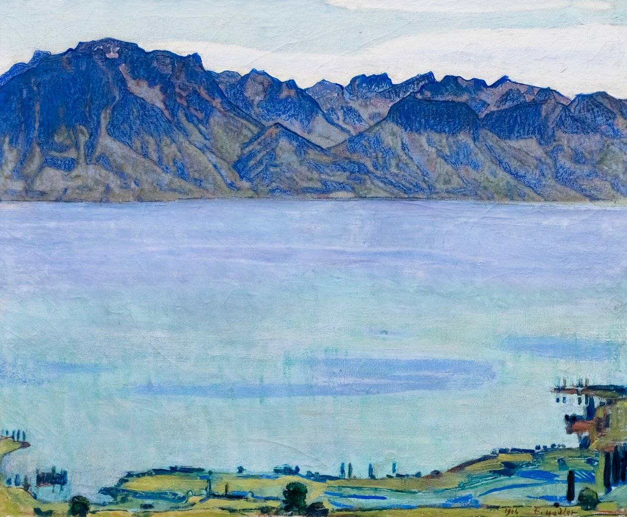 Lake Geneva with the Savoy Alps by Ferdinand Hodler