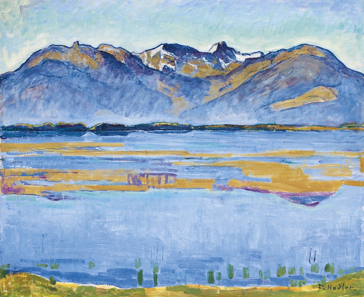 Montana landscape with Becs de Bosson and Vallon de Réchy by Ferdinand Hodler