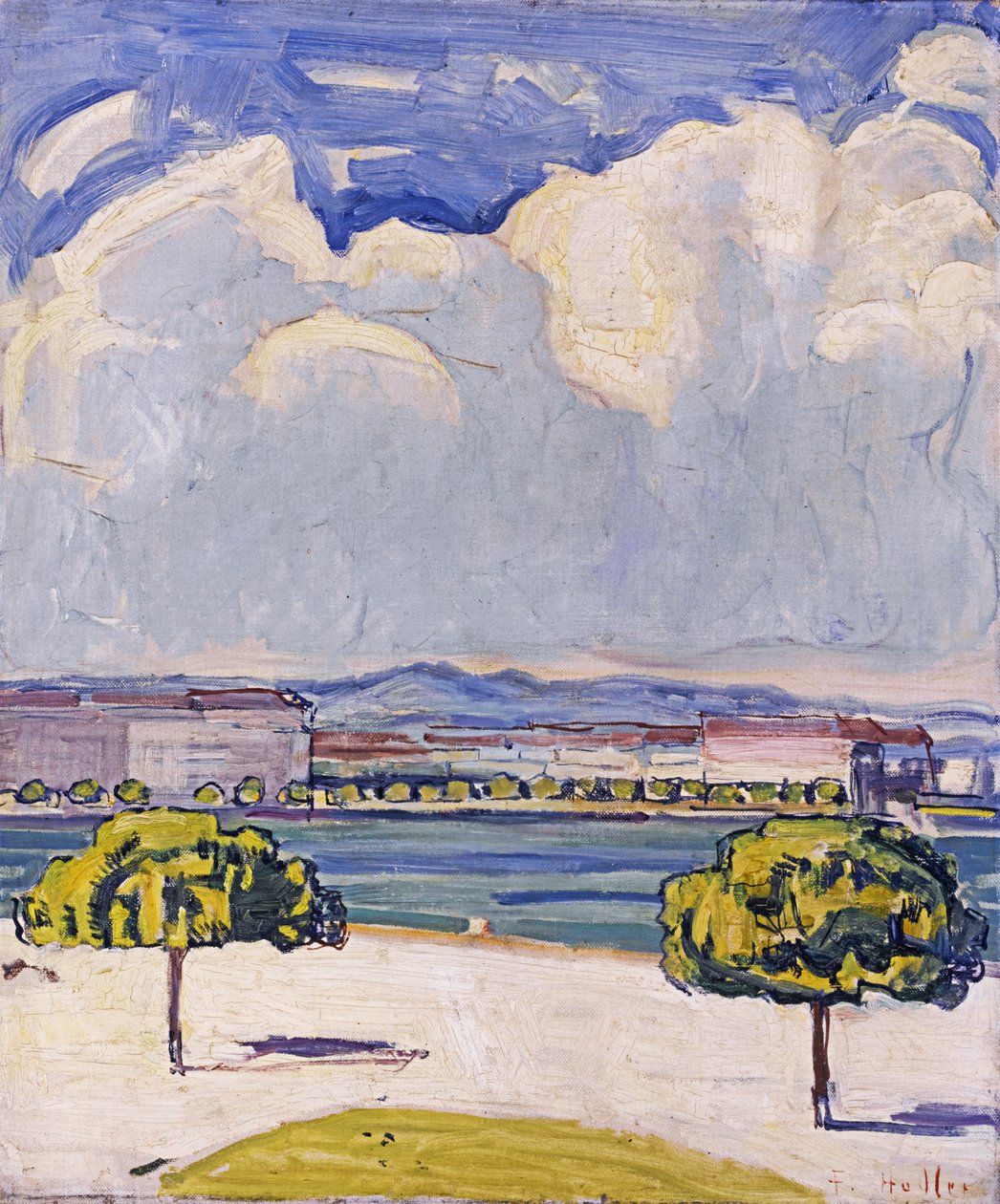 The Quai du Mont-Blanc in Geneva as Seen from the Jardin Anglais, c. 1910 by Ferdinand Hodler