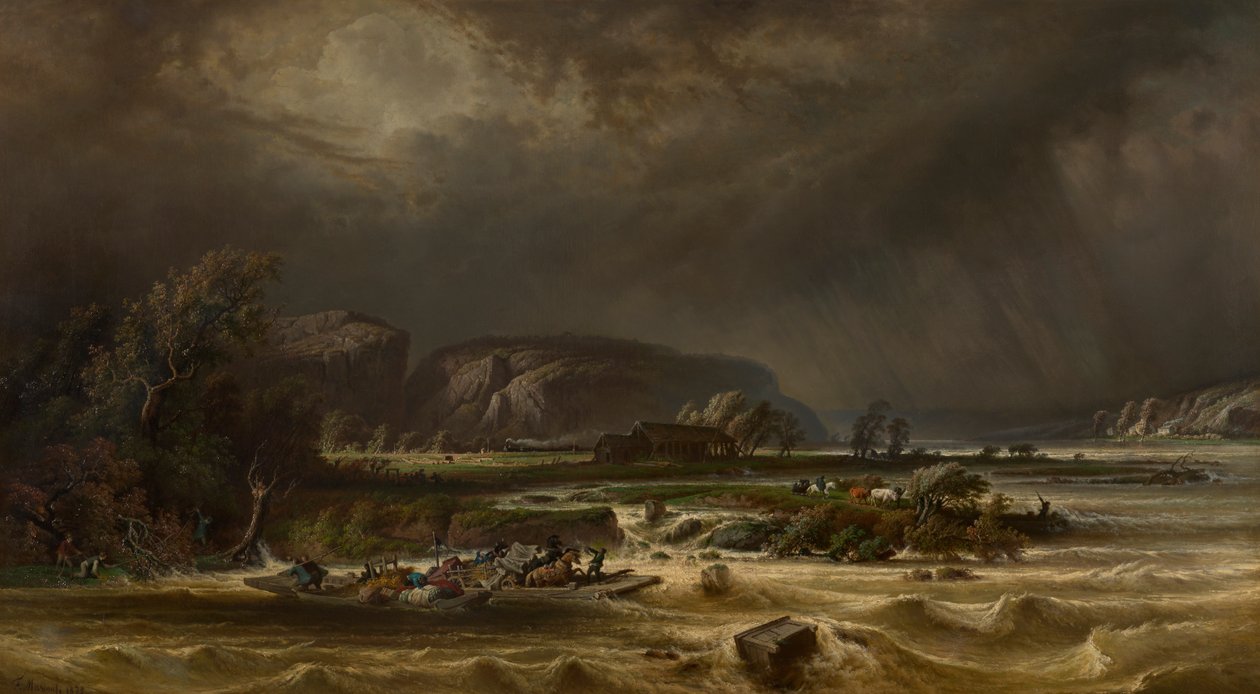 The Meuse at Poilvache by Ferdinand Joseph Bernard Marinus