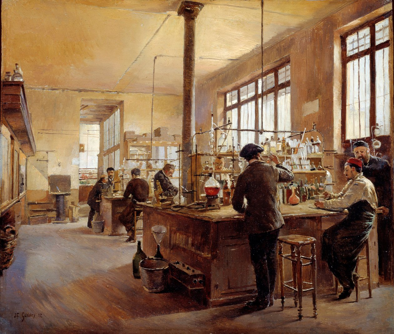 The municipal laboratory at the police prefecture boulevard du palace by Ferdinand Joseph Gueldry