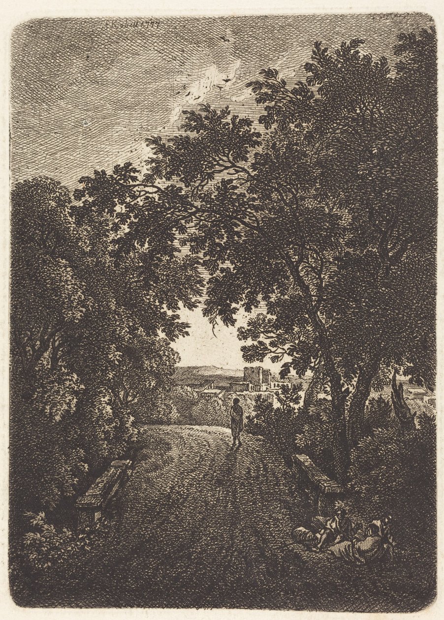 An Evening Stroll by Ferdinand Kobell