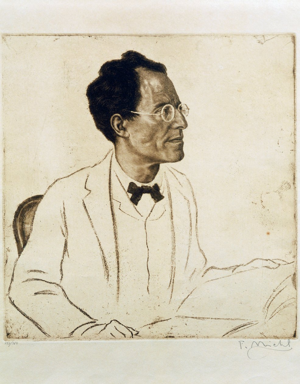 Portrait of Austrian composer and conductor Gustav Mahler by Ferdinand Michl