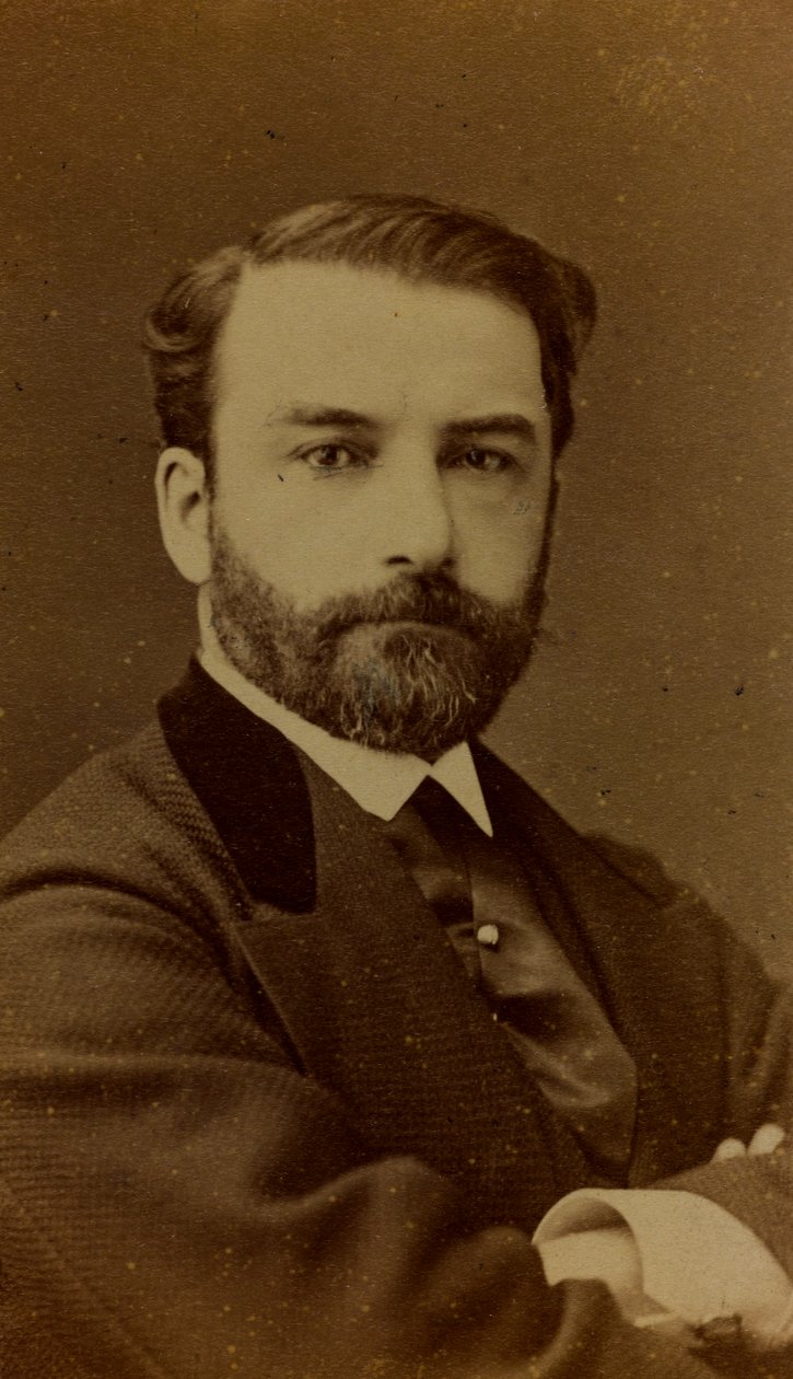 Portrait of Léon Joseph Florentin Bonnat, French painter; carte de visite by Ferdinand Mulnier