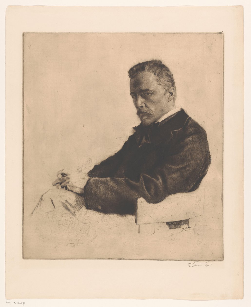Portrait of Hugo Wolf by Ferdinand Schmutzer (signed by artist)