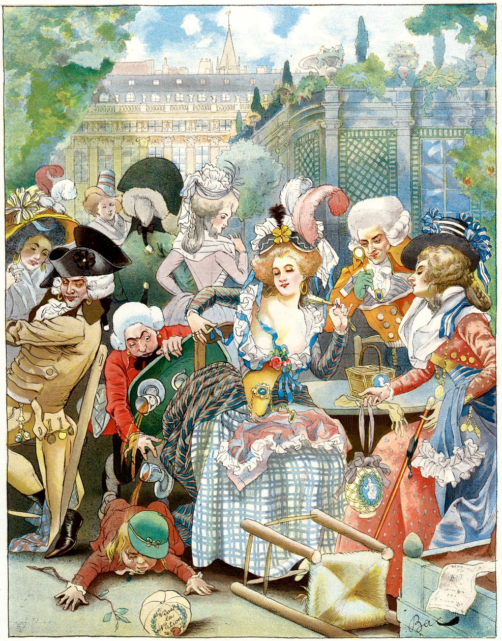 The royal palace, under the convention, 18th century, c1870-1950 by Ferdinand Sigismund Bac