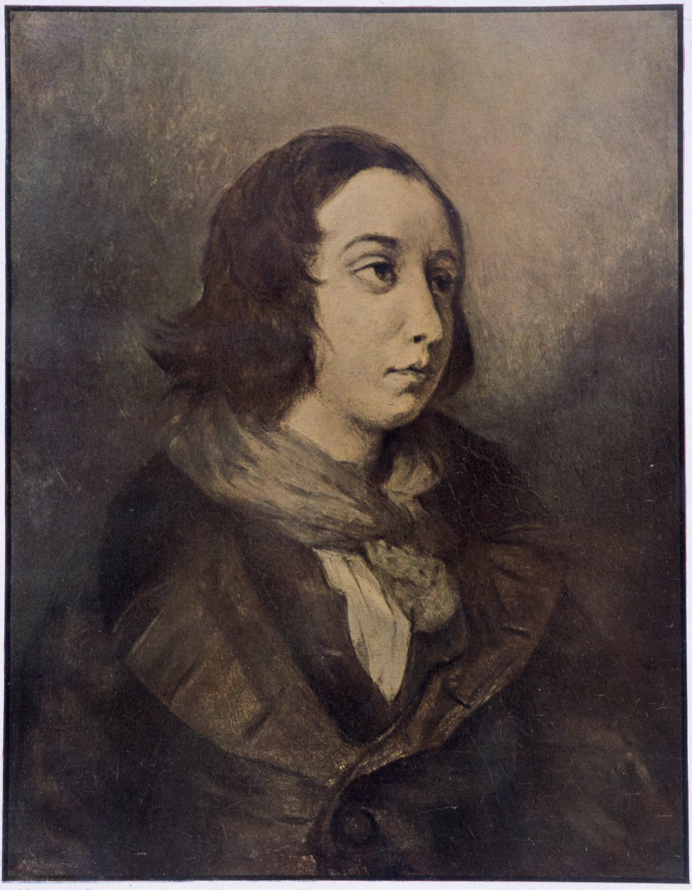 Portrait of George Sand (Aurore Dupin, Baronne Dudevant) (1804-1876) by Delacroix by Ferdinand Victor Eugene (after) Delacroix