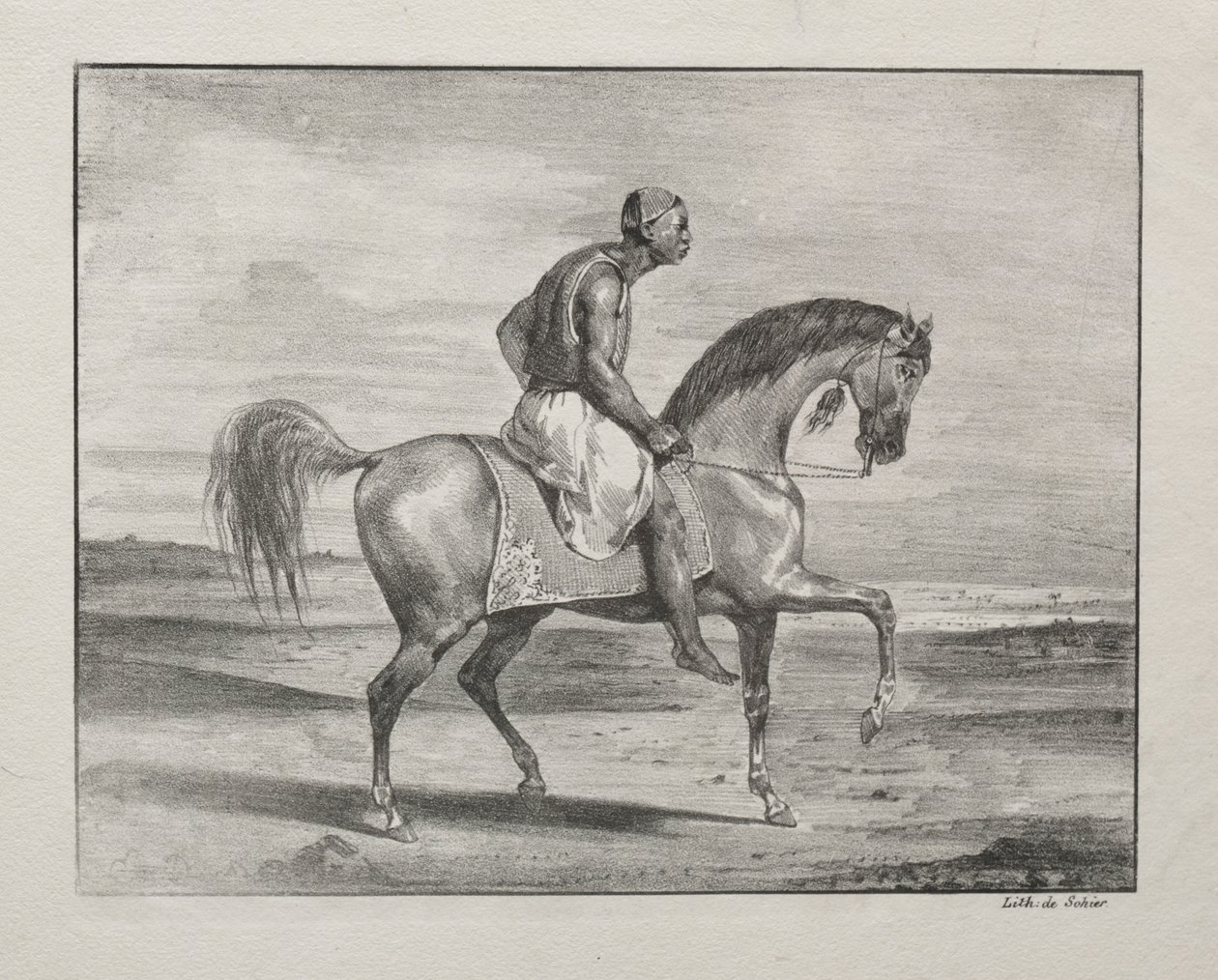 African on Horseback by Ferdinand Victor Eugene Delacroix