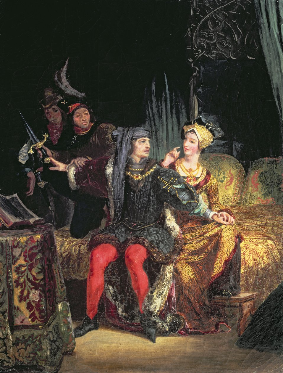 Charles VI (1380-1422) and Odette de Champdivers by Ferdinand Victor Eugene Delacroix