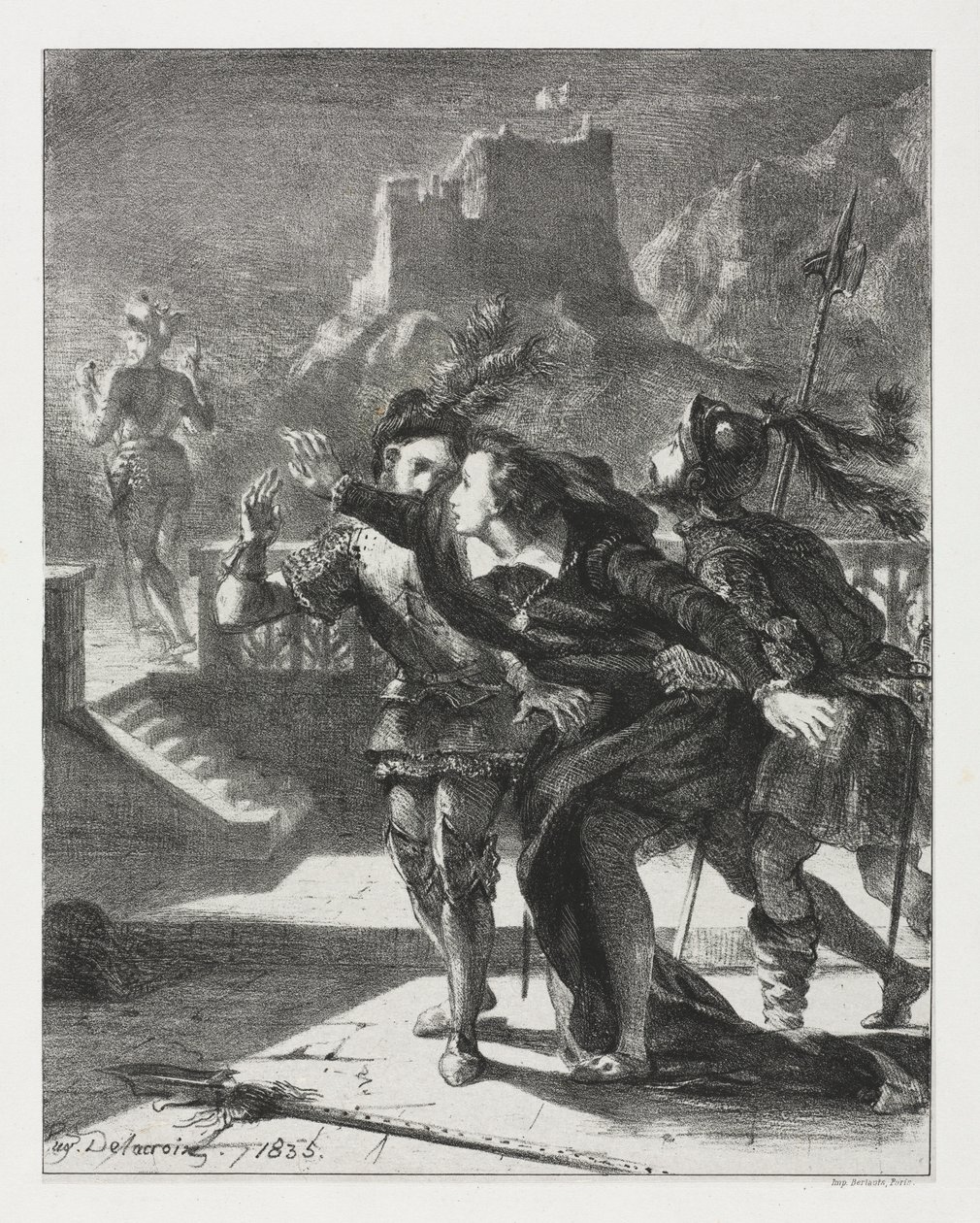 Hamlet: Hamlet Rushes to Follow the Ghost of his Father, 1835