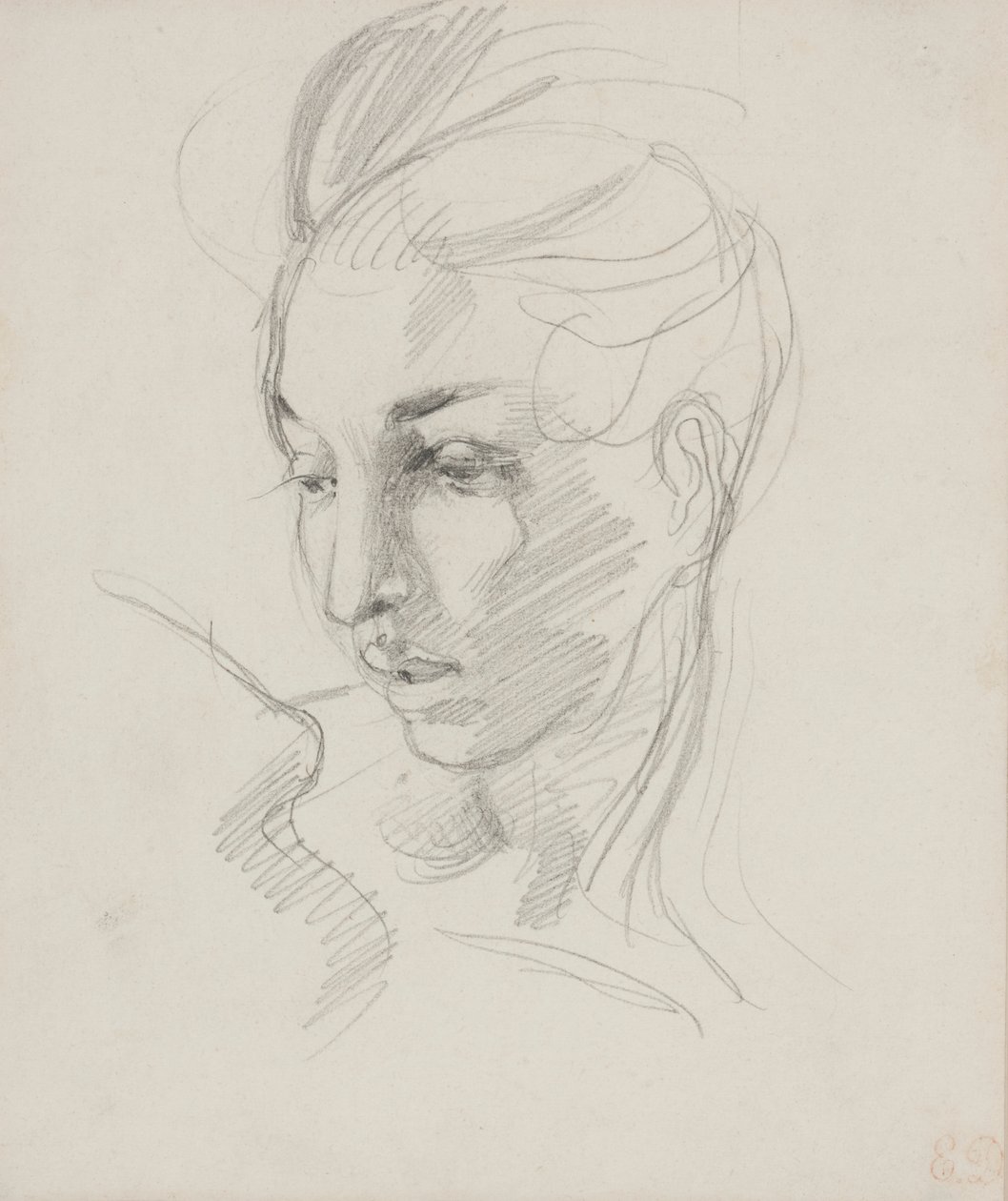 Head of Liberty by Ferdinand Victor Eugene Delacroix