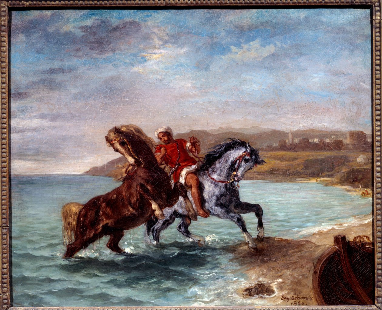 Horses Coming Out of the Sea by Ferdinand Victor Eugene Delacroix