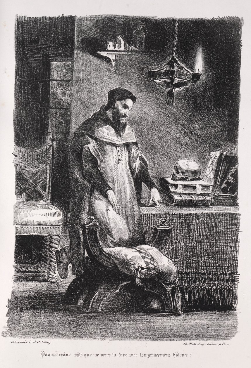 Illustrations for Faust: Faust in His Dressing-Room, 1828 by Ferdinand Victor Eugene Delacroix