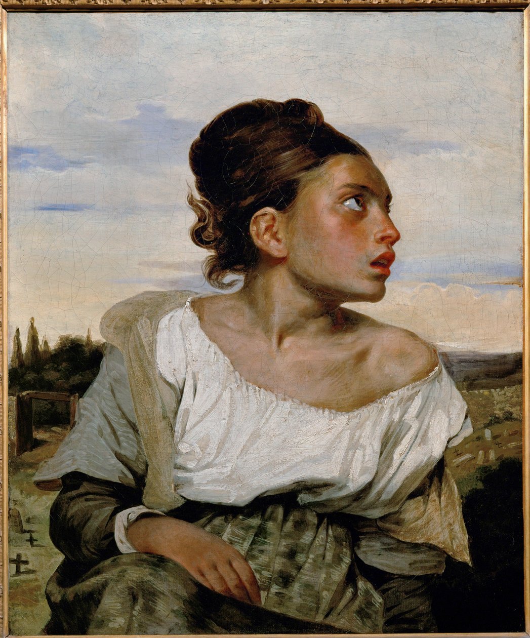 Young Orphan in the Cemetery by Ferdinand Victor Eugene Delacroix