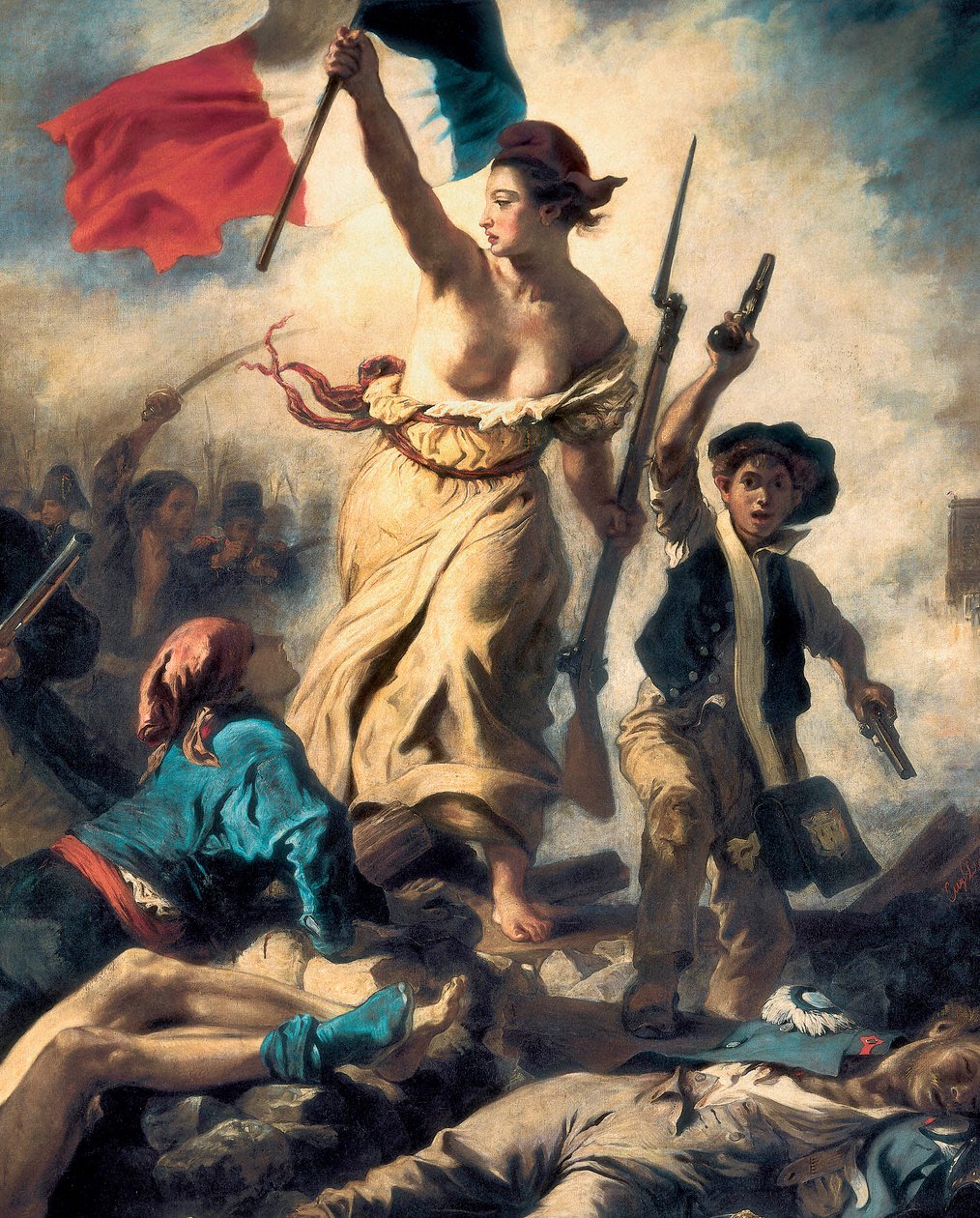 Liberty Leading the People, 28 July 1830 (detail) by Ferdinand Victor Eugene Delacroix