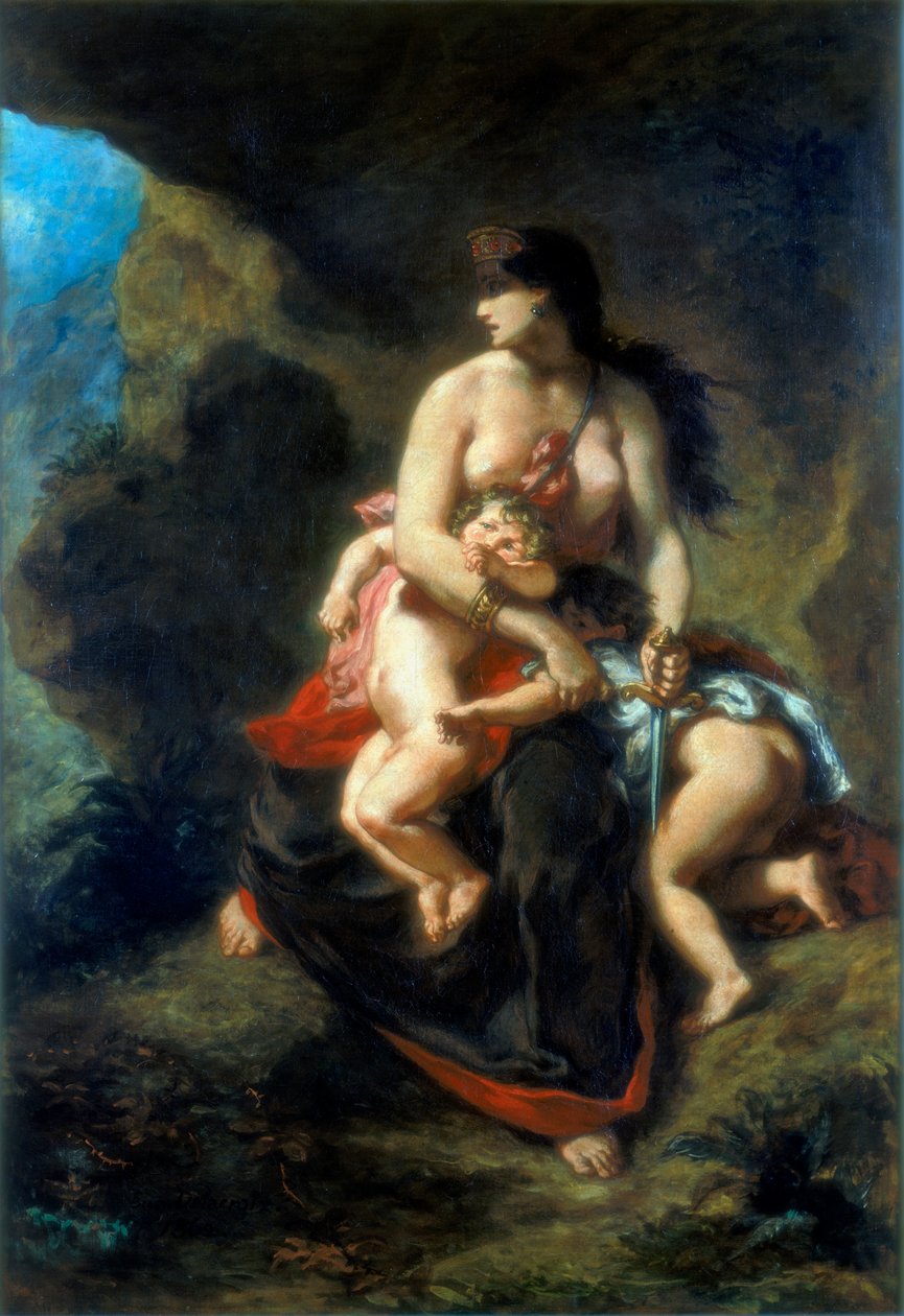 Medea by Ferdinand Victor Eugene Delacroix