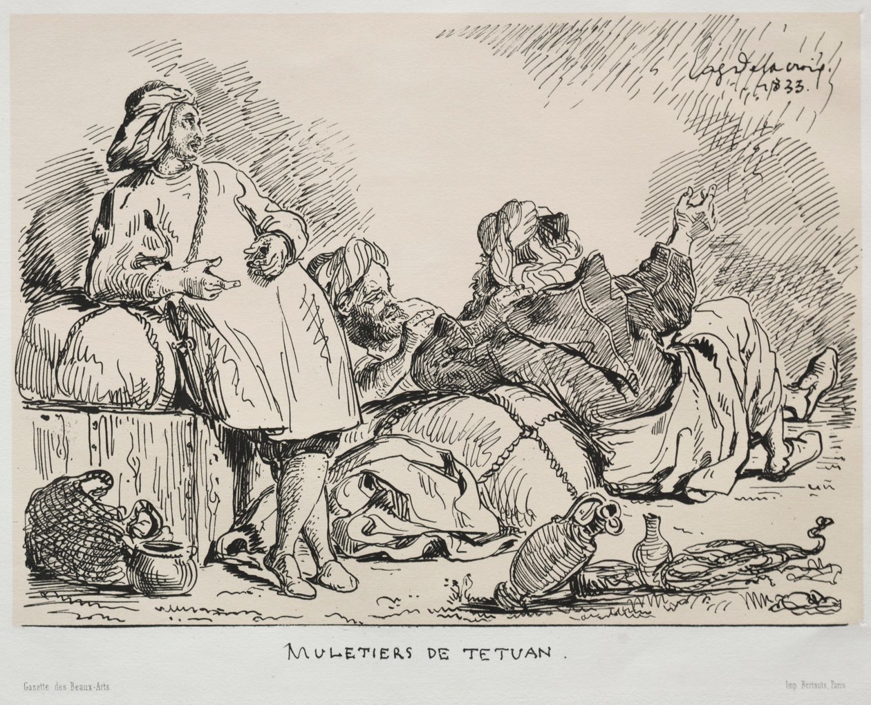 Muleteers of Tétuan, 1833 by Ferdinand Victor Eugene Delacroix