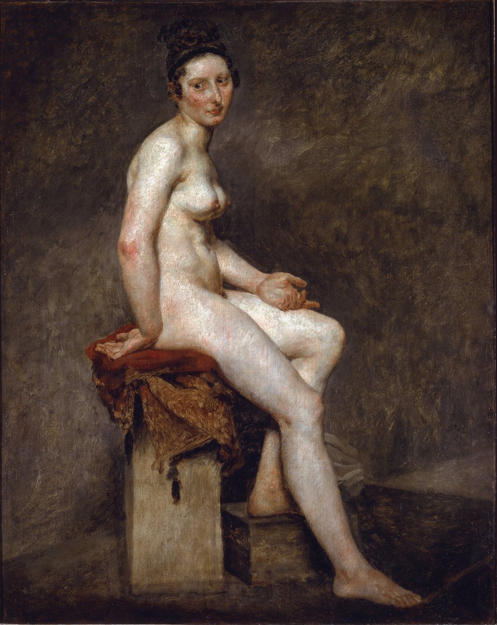 Naked Sitting, Miss Rose by Ferdinand Victor Eugene Delacroix
