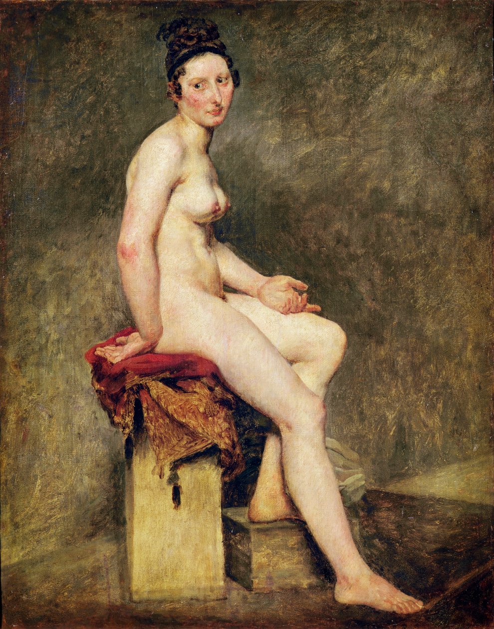Seated Nude, Mademoiselle Rose by Ferdinand Victor Eugene Delacroix