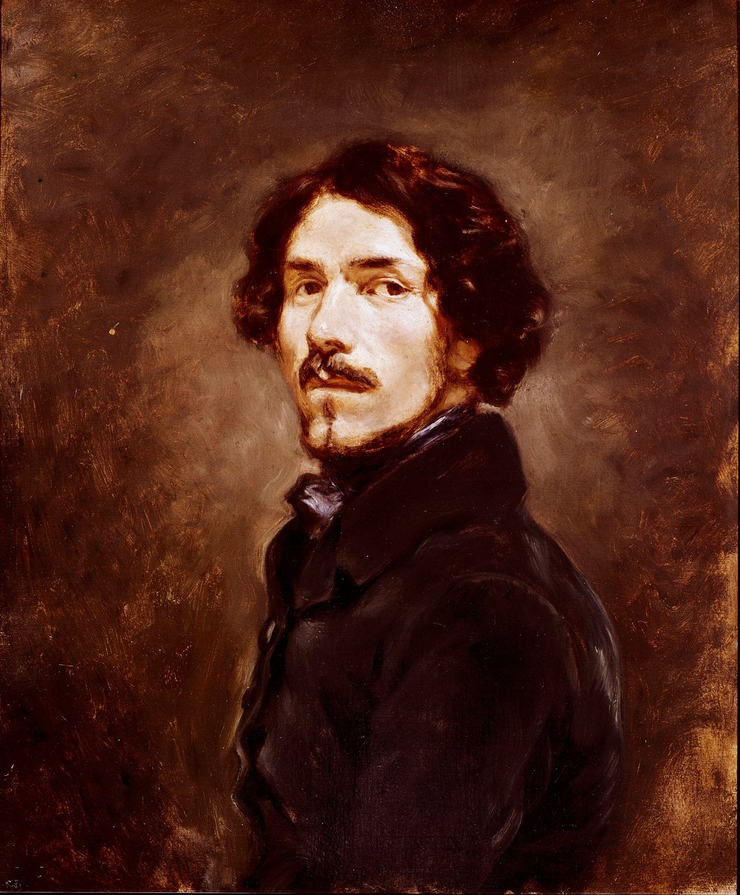 Self-Portrait at the Age of 44 by Ferdinand Victor Eugene Delacroix