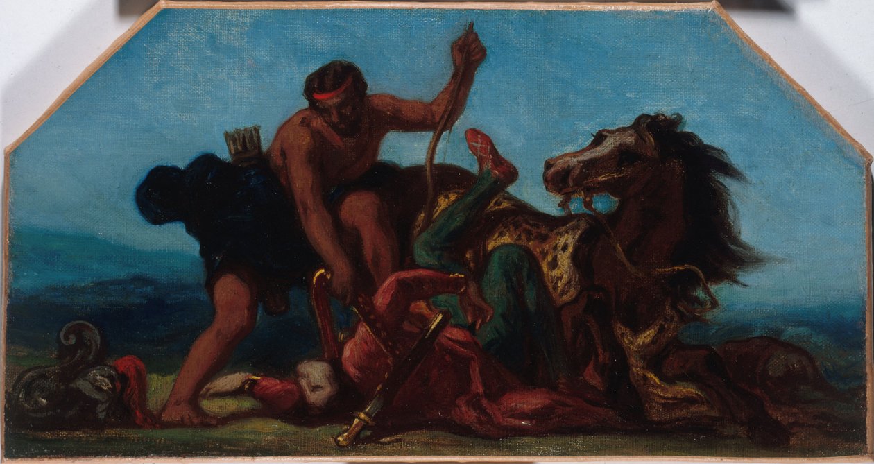 Sketch for the Salon de la Paix at Paris City Hall: Hercules Defeats Hippolyta, Queen of the Amazons, between 1849 and 1852 by Ferdinand Victor Eugene Delacroix