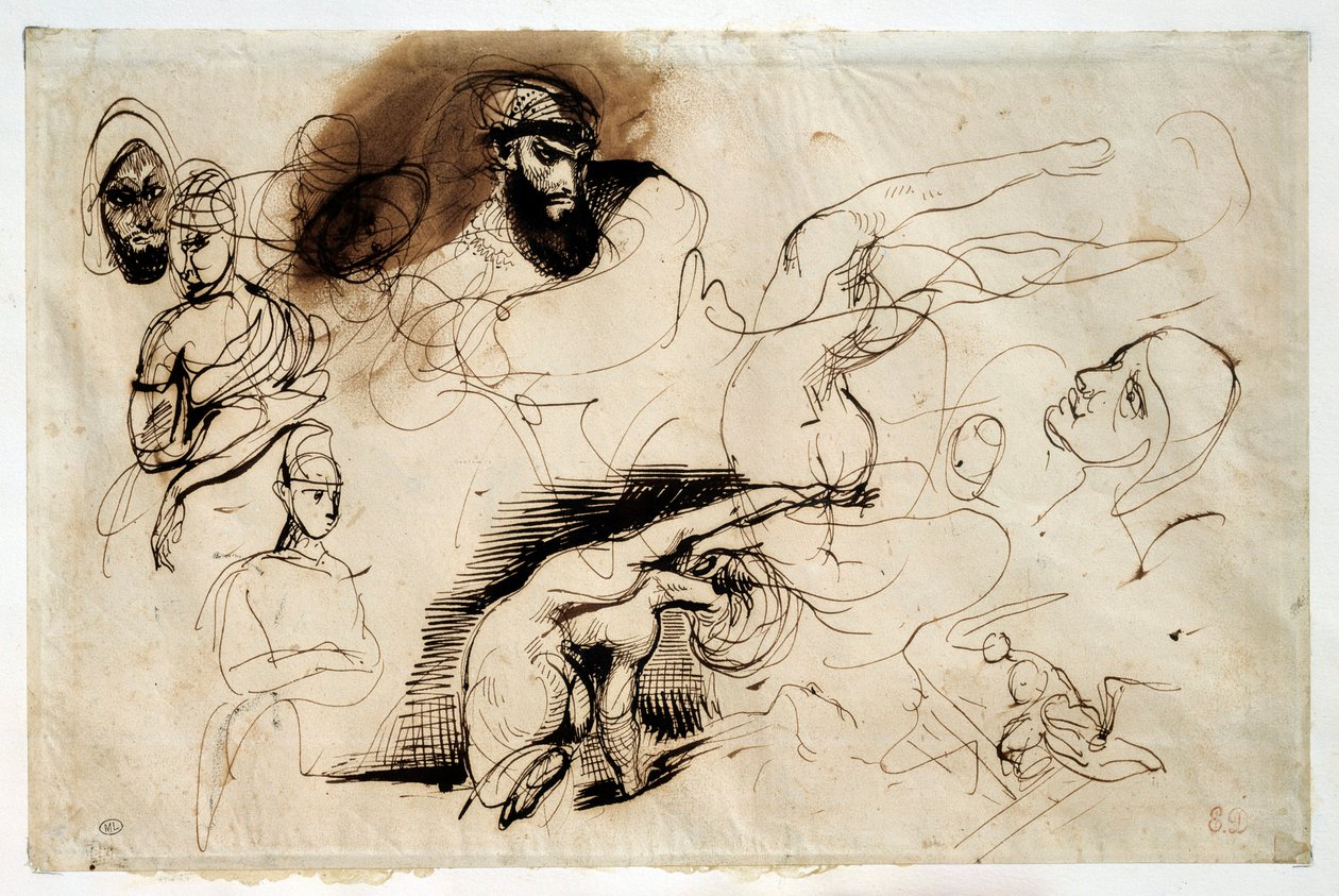 Study for the death of Sardanapalus by Ferdinand Victor Eugene Delacroix