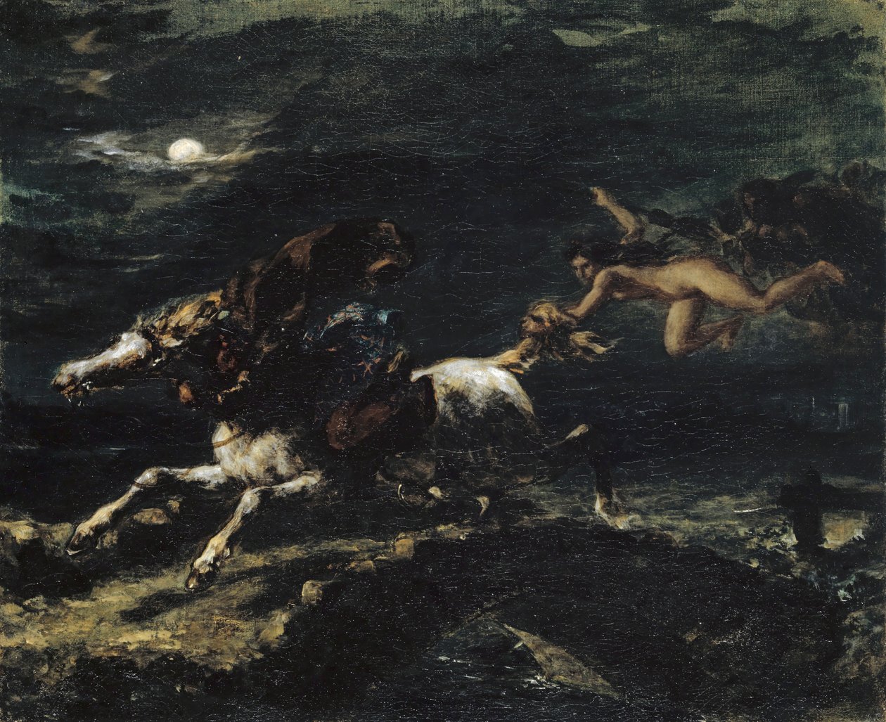 Tam O’Shanter Pursued by the Witches, 1849 by Ferdinand Victor Eugene Delacroix