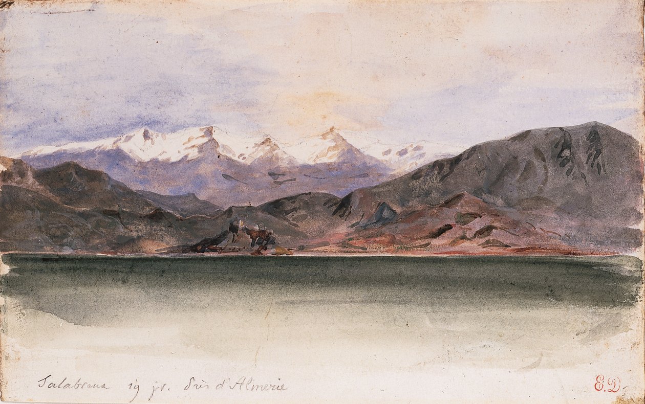 The Coast of Spain at Salabrena by Ferdinand Victor Eugene Delacroix
