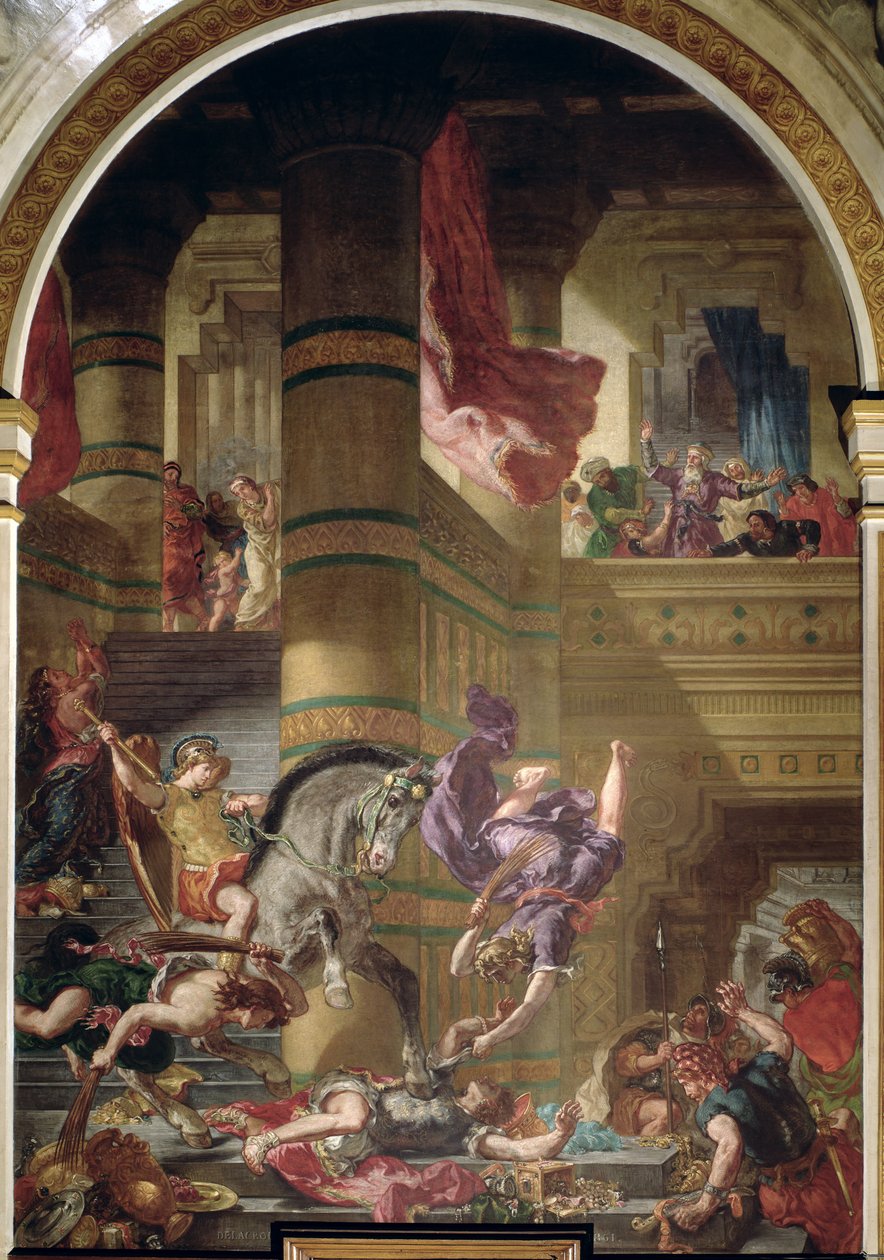 The Expulsion of Heliodorus from the Temple, 1853-63 by Ferdinand Victor Eugene Delacroix