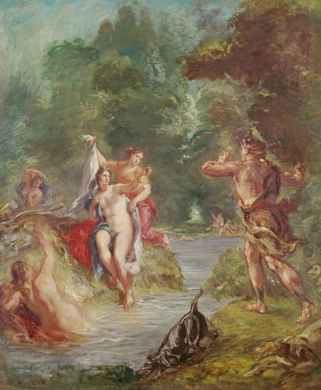 The Four Seasons, Summer: Diana and Actaeon, 1862 by Ferdinand Victor Eugene Delacroix