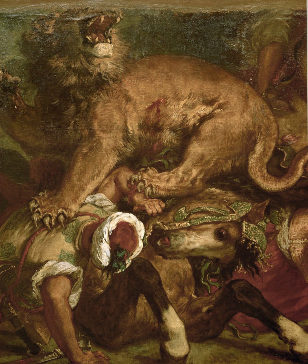 The Lion-Hunt by Ferdinand Victor Eugene Delacroix