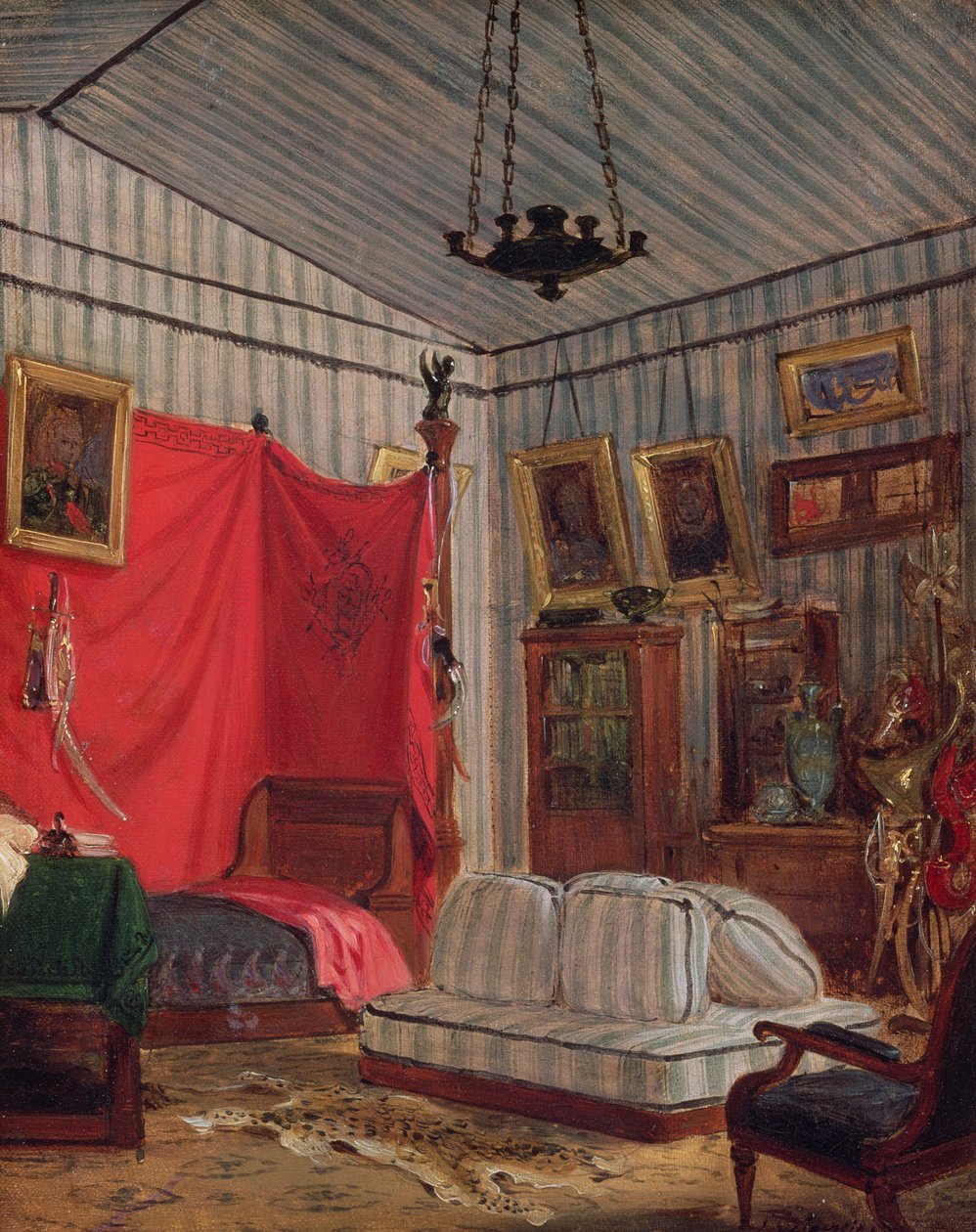 The Apartment of Count de Mornay, Rue de Verneuil, Paris (study) by Ferdinand Victor Eugene Delacroix