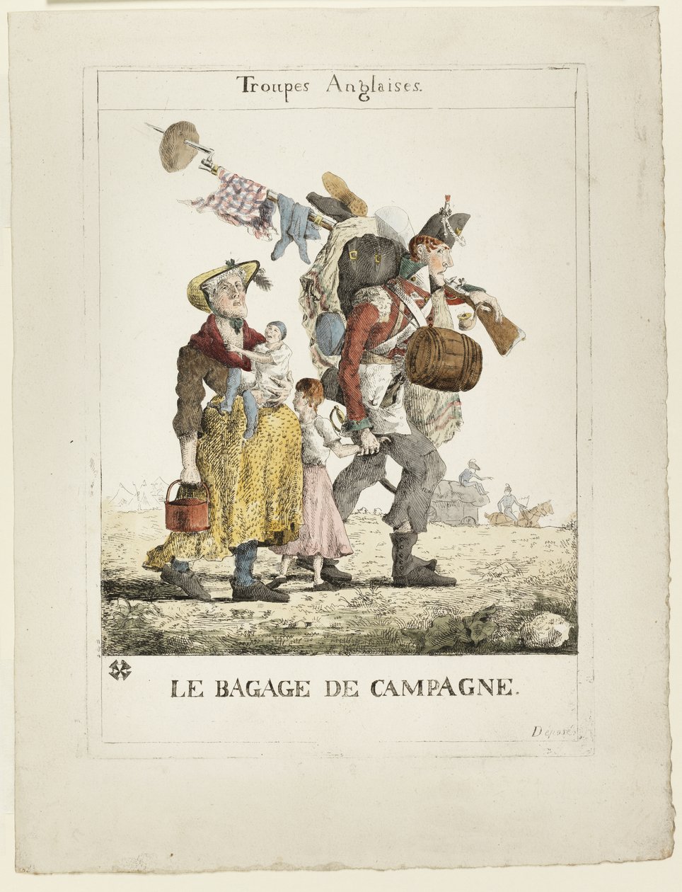 English Troops: The Campaign Baggage by Ferdinand Victor Eugene Delacroix